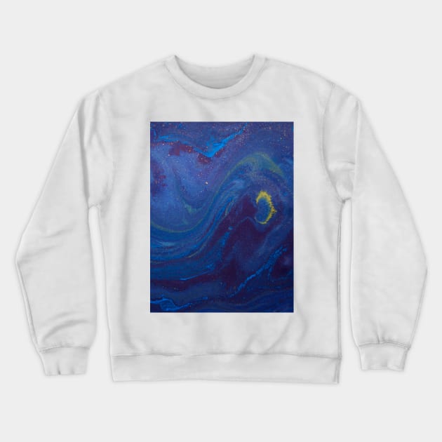 Blue Watercolor Night Sky Crewneck Sweatshirt by NewburyBoutique